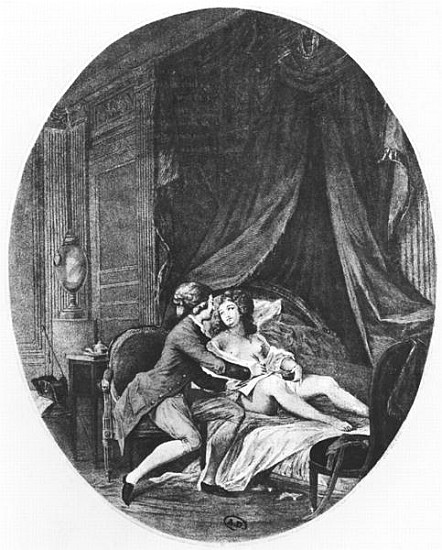 Valmont and Emilie, illustration from ''Les Liaisons Dangereuses'' Pierre Choderlos de Laclos (1741- à (d'après) Niclas II Lafrensen