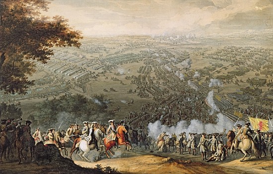 The Battle of Poltava; engraved by one of the Nicolas Larmessin family à (d'après) Pierre-Denis Martin