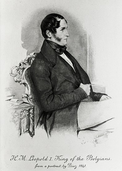 Leopold I, King of the Belgians, after a portrait of 1840 à (d'après) Samuel Diez