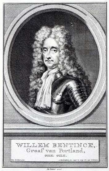 William Bentinck, 1st Earl of Portland; engraved by Jacobus Houbraken after an original by Robert Wi à (d'après) Simon Du Bois