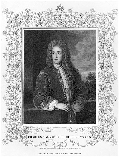 Charles Talbot, Duke of Shrewsbury; engraved by J. Cochran à (d'après) Sir Godfrey Kneller