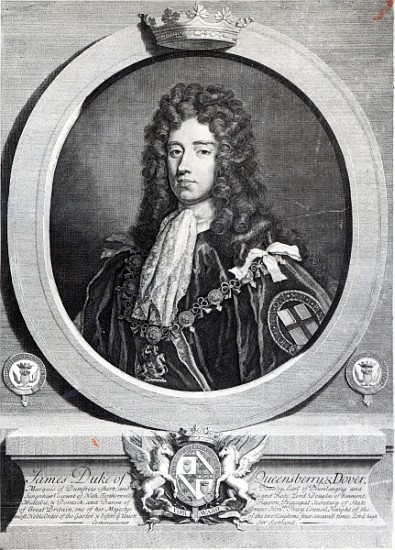 James Douglas, 2nd Duke of Queensberry; engraved by Louis du Guernier II à (d'après) Sir Godfrey Kneller