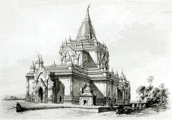North Eastern view of Gaudapalen Temple at Pagan à (d'après) Sir Henry Yule