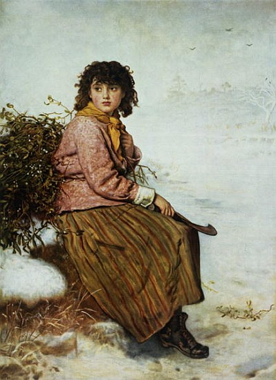 The Mistletoe Gatherer à (d'après) Sir John Everett Millais