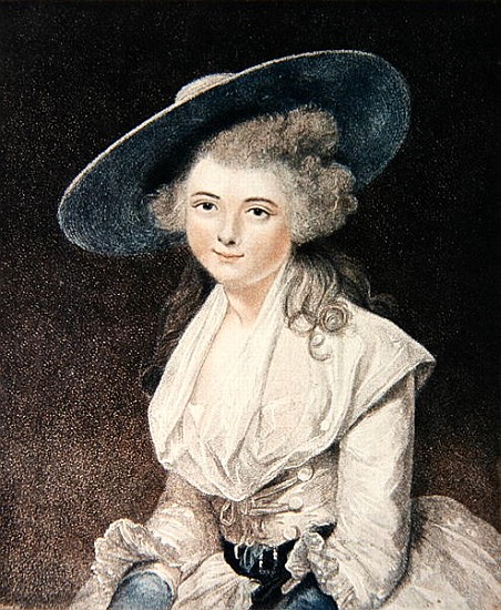 The Honourable Miss Bingham (d.1831); engraved by Francesco Bartolozzi (1727-1815) published by E. M à (d'après) Sir Joshua Reynolds