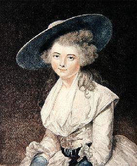 The Honourable Miss Bingham (d.1831); engraved by Francesco Bartolozzi (1727-1815) published by E. M