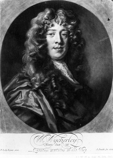 William Wycherley; engraved by John Smith à (d'après) Sir Peter Lely