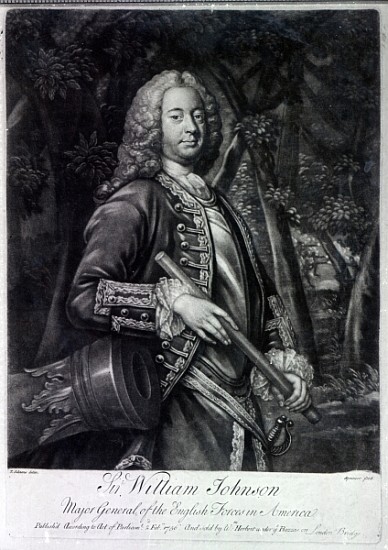 Sir William Johnson; engraved by Charles Spooner à (d'après) T. Adams
