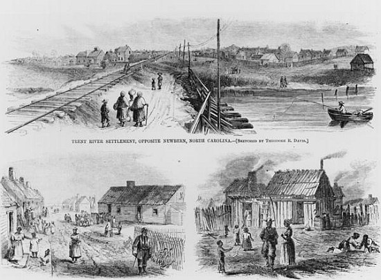 Trent River Settlement à (d'après) Theodore Russell Davis