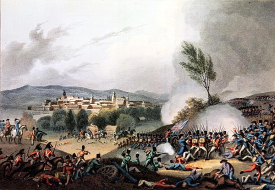 Battle of Vittoria, 21st June, 1813, etched I. Clark, aquatintedM. DuBourg à (d'après) William Heath