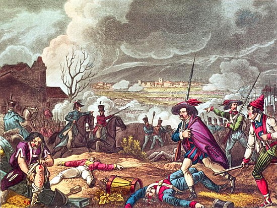 The Battle of Toulouse, 10th April 1814; engraved by J.C.Stadler (fl. 1780-1812) à (d'après) William Heath