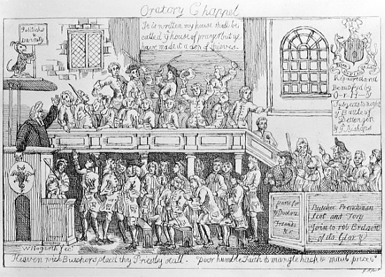 Oratory Chappel, c.1746 à (d'après) William Hogarth