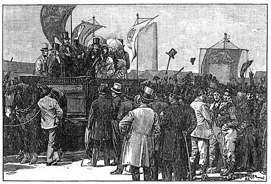 The Chartist Demonstration on Kennington Common, 10th April 1848 à (d'après) William Barnes Wollen