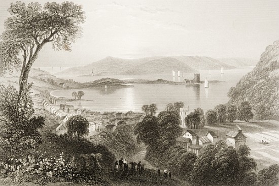 Larne, County Antrim, Northern Ireland, from ''Scenery and Antiquities of Ireland'' à (d'après) William Henry Bartlett