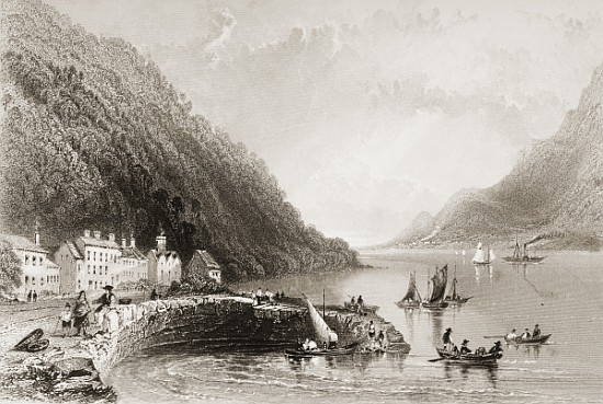 Rosstrevor Pier, County Down, from ''Scenery and Antiquities of Ireland'' à (d'après) William Henry Bartlett