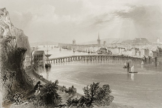 Waterford, Ireland, from ''Scenery and Antiquities of Ireland'' à (d'après) William Henry Bartlett