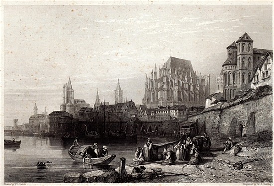 The City of Cologne; engraved by M.J. Sterling à (d'après) William Leighton Leitch