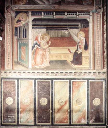 Annunciation, in the Cappella del Sacro Cingolo à Agnolo/Angelo di Gaddi