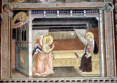 The Annunciation, detail from the cycle of The Life of the Virgin and the Sacred Girdle from the Cap à Agnolo/Angelo di Gaddi