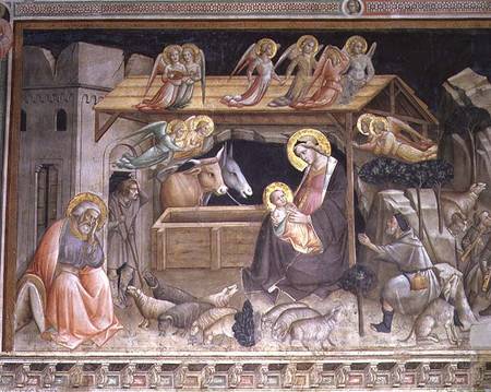 The Nativity, detail from The life of the Virgin and the Sacred Girdle, from the Cappella dell Sacra à Agnolo/Angelo di Gaddi