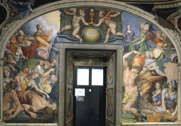 A.Bronzino, Moses beats wat. a. Manna c. à Agnolo Bronzino