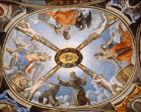 Ceiling painting of the Chapel of Eleonor of Toledo in the Palazzo Vecchio