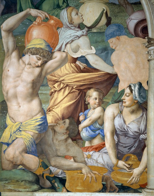 The Gathering of Manna (Detail) à Agnolo Bronzino