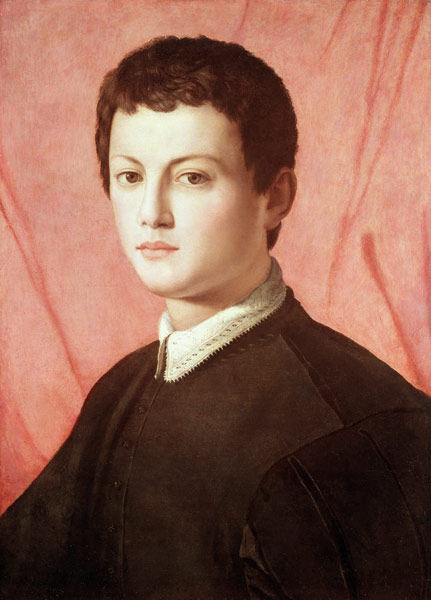 Portrait of a young man (panel) à Agnolo Bronzino