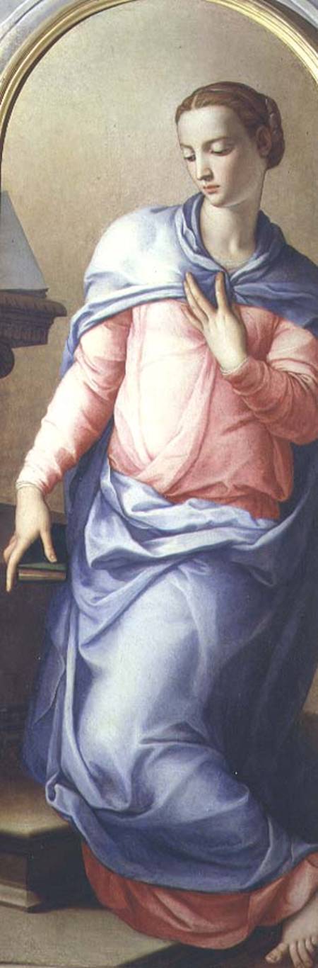 The Virgin, right hand panel of an Annunciation à Agnolo Bronzino