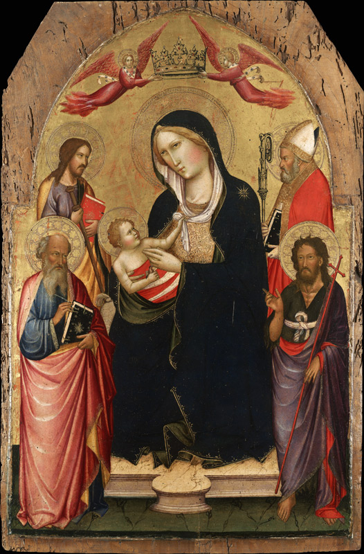 Madonna and Child with Saints John the Evangelist, John the Baptist, James of Compostela and Nichola à Agnolo Gaddi
