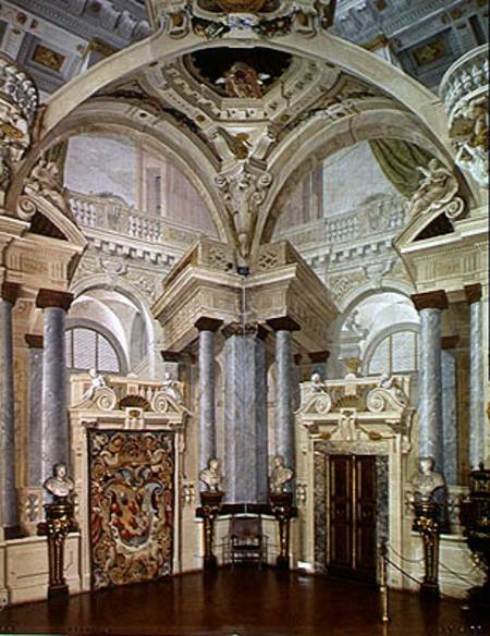 View of the interior of the Sala dell'Udienza (Audience Hall) 1638-44 (photo) à Agostino Colonna