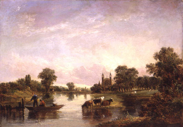 View of Eton College from the Thames à A.H. Vickers