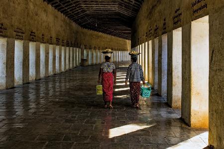 Women in pagoda