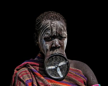 Mursi tribe woman, Omo River Valley, Ethiopia