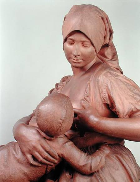 Peasant Woman Nursing an Infant à Aime Jules Dalou