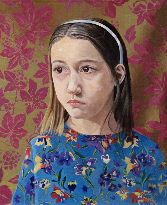 Painting of a Young Girl, 1993 (oil on canvas)  à Alan  Byrne