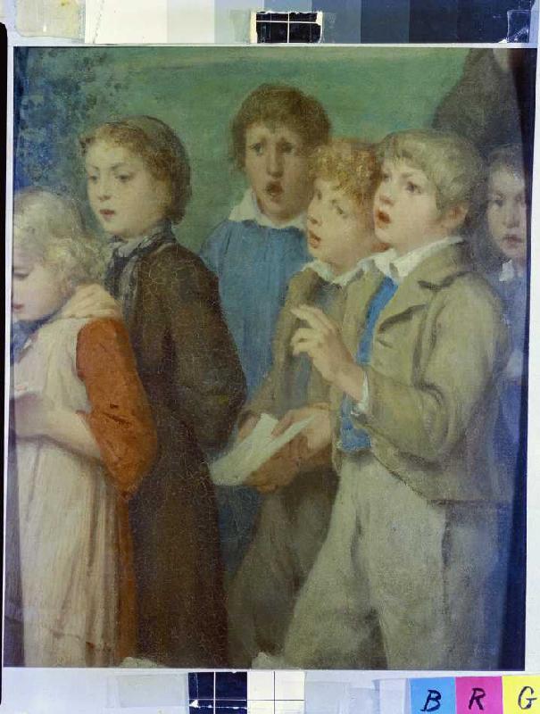 Singende Kinder. à Albert Anker