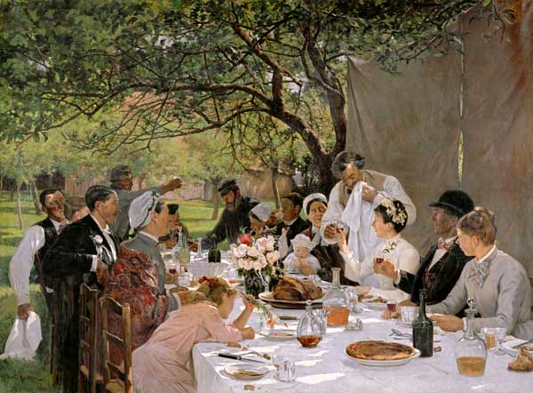 The Wedding Meal at Yport à Albert Auguste Fourie