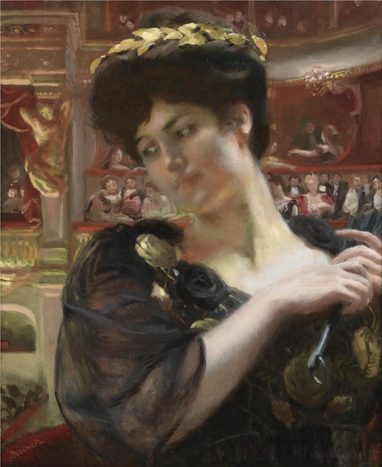 La Comédie-Française. Portrait of the actress Gabrielle Réjane (1856-1920) à Albert Besnard