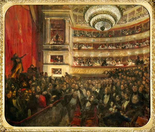 Performance of 'Hernani' by Victor Hugo (1802-85) in 1830 à Albert Besnard