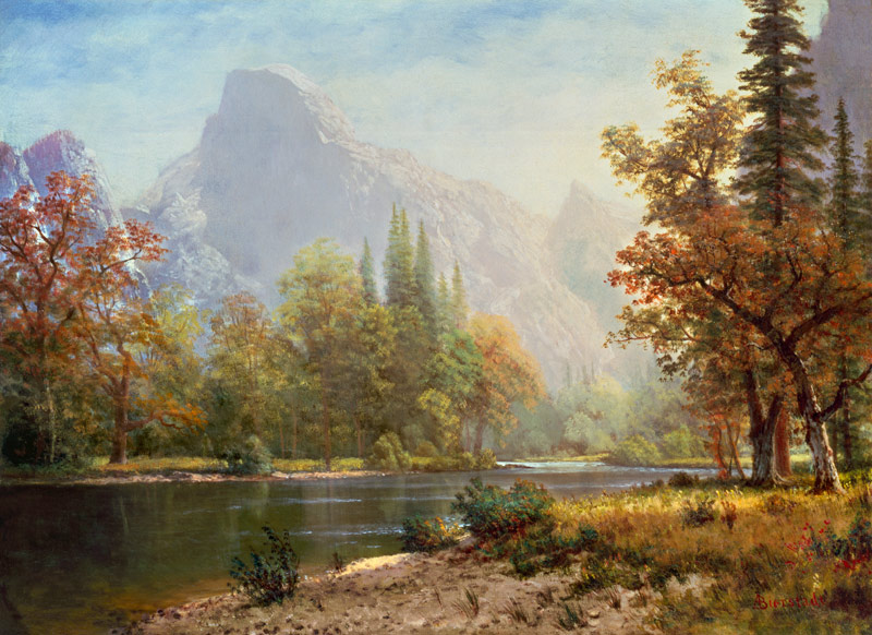 Half Dome, Yosemite à Albert Bierstadt