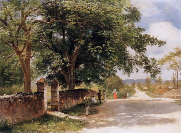 Straßeansicht in Nassau à Albert Bierstadt