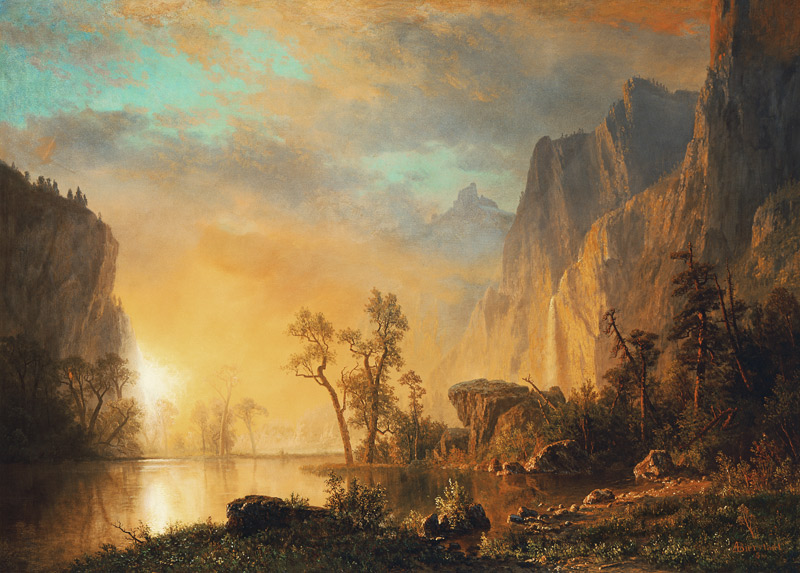 Sunset in the Rockies à Albert Bierstadt