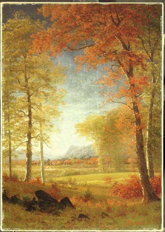 Herbst in Oneida County, New York. à Albert Bierstadt