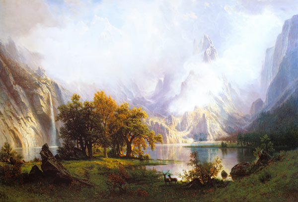 View of Rocky Mountains à Albert Bierstadt