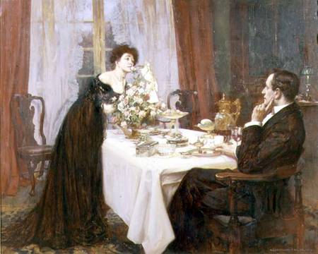 The Anniversary, "I love thee to the level of everyday's most quiet need" - Elizabeth Barrett Browni à Albert Chevallier Tayler