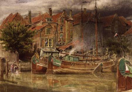 View on the Canal, Dort à Albert Goodwin