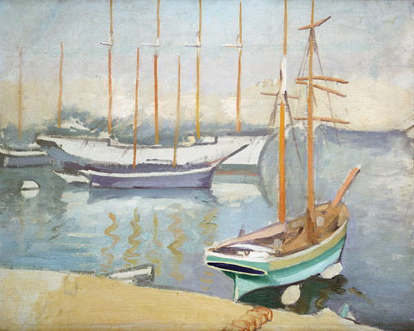 Segelboote in Marseille (Voiliers a Marseille) à Albert Marquet