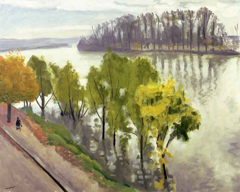 The Seine at La Frette in Autumn à Albert Marquet