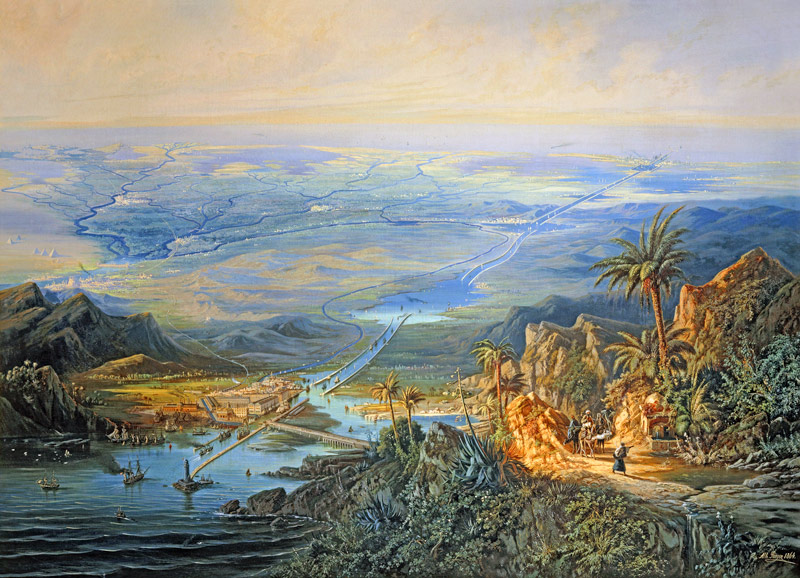 The Suez Canal à Albert Rieger